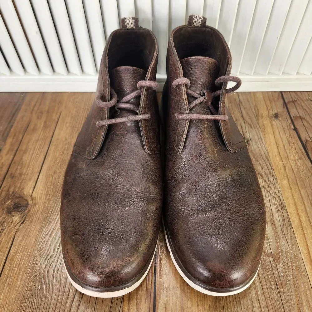 UGG Freamon Chukka Boots Mens Size 11 Brown Leather Preppy Ankle Shoes 1013234